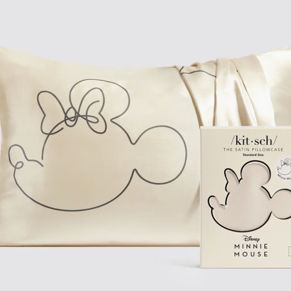 Kitsch Minnie Satin Pillowcase Mrs.Mouse-Cream