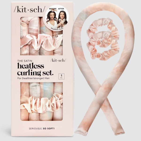 Satin Heatless Curling Set - Sunset Tie Dye